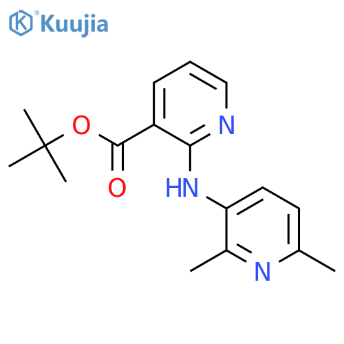 tert-butyl 2-(2,6-dimethylpyridin-3-yl)aminopyridine-3-carboxylate structure