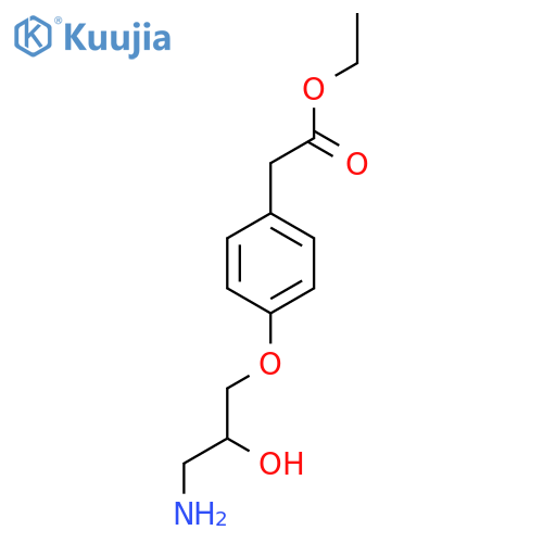 ethyl 2-4-(3-amino-2-hydroxypropoxy)phenylacetate structure