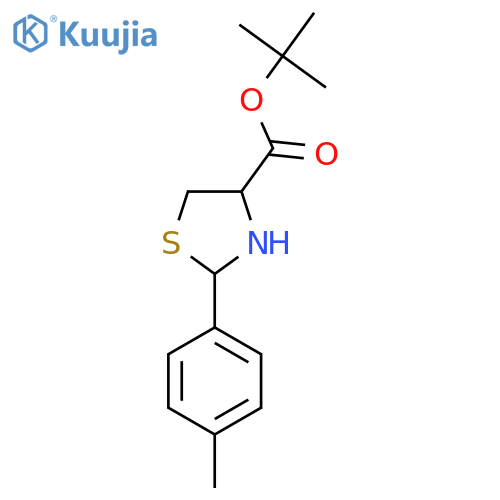 Tert-butyl 2-(4-methylphenyl)-1,3-thiazolidine-4-carboxylate structure