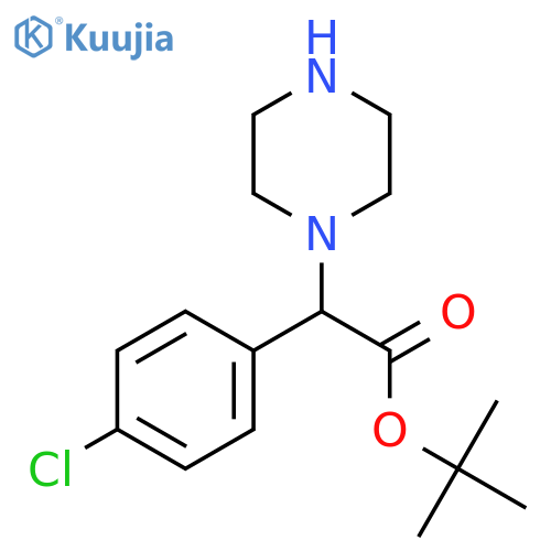Tert-butyl 2-(4-chlorophenyl)-2-(piperazin-1-yl)acetate structure