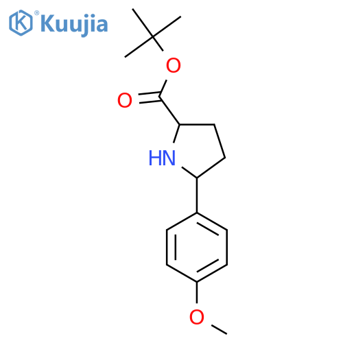 Tert-butyl 5-(4-methoxyphenyl)pyrrolidine-2-carboxylate structure
