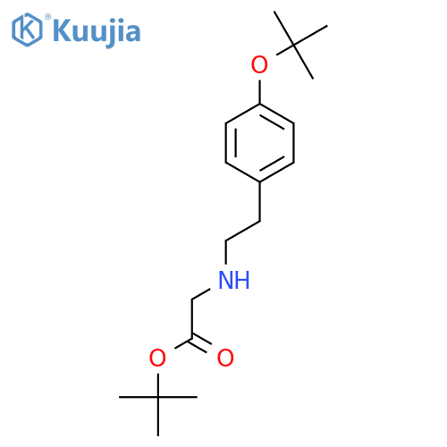 tert-butyl 2-({2-4-(tert-butoxy)phenylethyl}amino)acetate structure