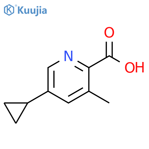 5-cyclopropyl-3-methylpyridine-2-carboxylic acid structure