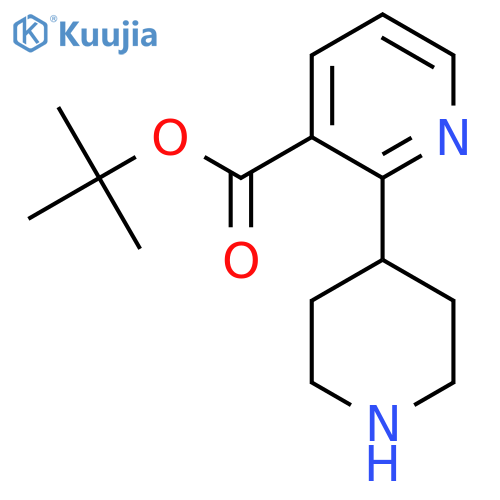 Tert-butyl 2-(piperidin-4-yl)pyridine-3-carboxylate structure