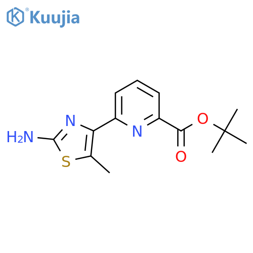 Tert-butyl 6-(2-amino-5-methyl-1,3-thiazol-4-yl)pyridine-2-carboxylate structure