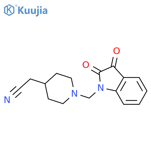 2-{1-(2,3-dioxo-2,3-dihydro-1H-indol-1-yl)methylpiperidin-4-yl}acetonitrile structure