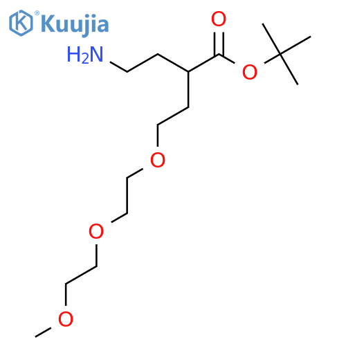 tert-butyl 4-amino-2-{2-2-(2-methoxyethoxy)ethoxyethyl}butanoate structure