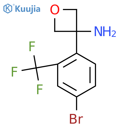 3-4-bromo-2-(trifluoromethyl)phenyloxetan-3-amine structure