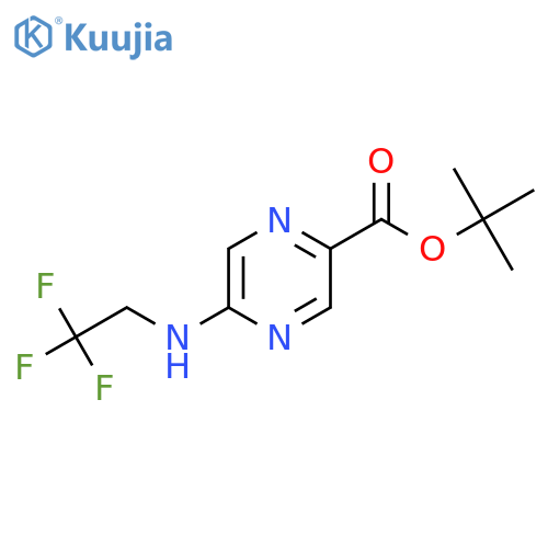 Tert-butyl 5-[(2,2,2-trifluoroethyl)amino]pyrazine-2-carboxylate structure
