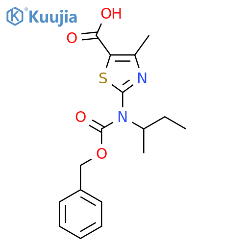 2-{(benzyloxy)carbonyl(butan-2-yl)amino}-4-methyl-1,3-thiazole-5-carboxylic acid structure