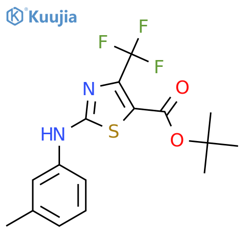 Tert-butyl 2-[(3-methylphenyl)amino]-4-(trifluoromethyl)-1,3-thiazole-5-carboxylate structure