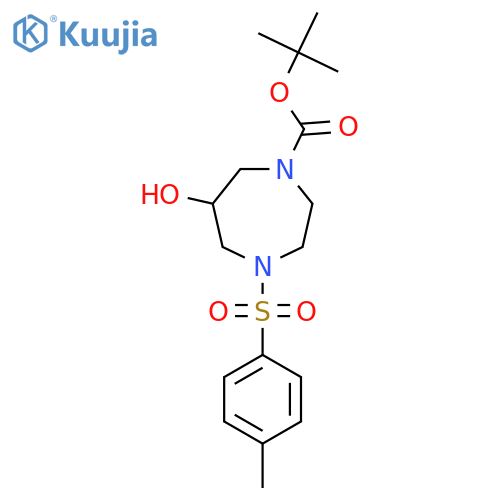 Tert-butyl 6-hydroxy-4-(4-methylbenzenesulfonyl)-1,4-diazepane-1-carboxylate structure