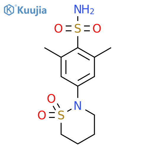 4-(1,1-Dioxo-1lambda6,2-thiazinan-2-yl)-2,6-dimethylbenzene-1-sulfonamide structure