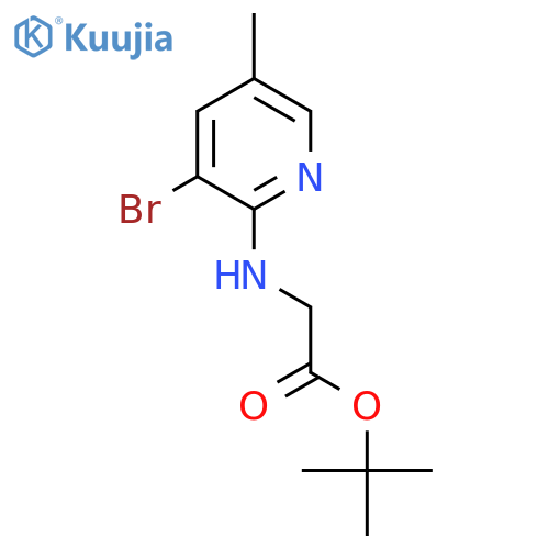 tert-butyl 2-(3-bromo-5-methylpyridin-2-yl)aminoacetate structure