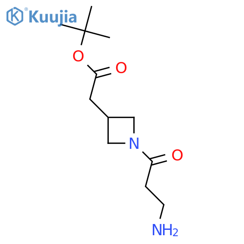 tert-butyl 2-1-(3-aminopropanoyl)azetidin-3-ylacetate structure