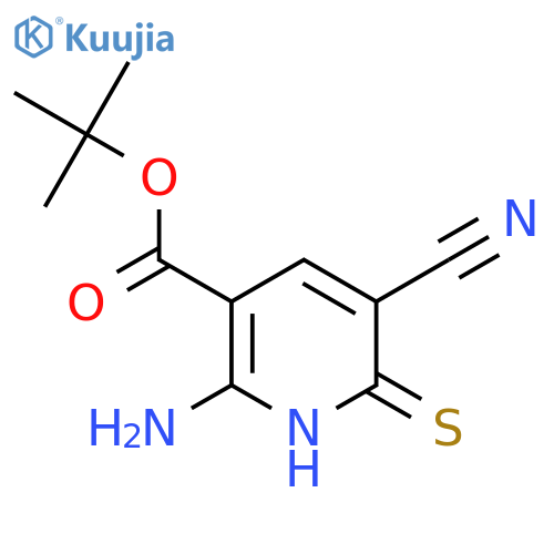 Tert-butyl 2-amino-5-cyano-6-sulfanylpyridine-3-carboxylate structure