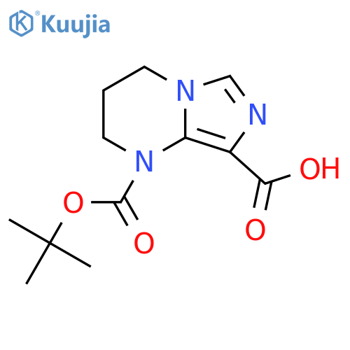 1-(tert-butoxy)carbonyl-1H,2H,3H,4H-imidazo1,5-apyrimidine-8-carboxylic acid structure