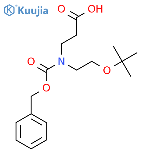 3-{(benzyloxy)carbonyl2-(tert-butoxy)ethylamino}propanoic acid structure