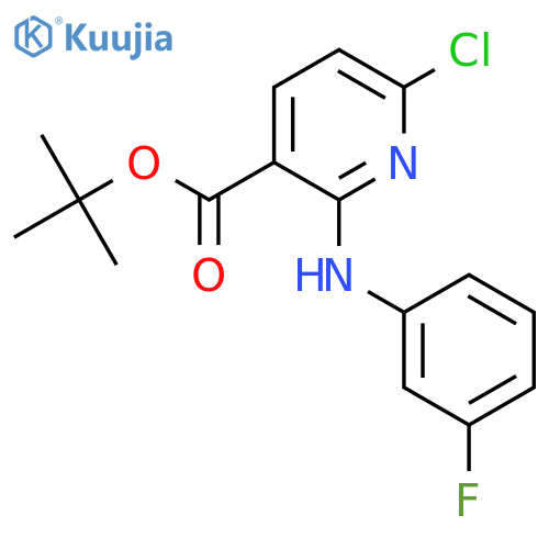 tert-butyl 6-chloro-2-(3-fluorophenyl)aminopyridine-3-carboxylate structure