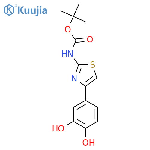 tert-butyl N-4-(3,4-dihydroxyphenyl)-1,3-thiazol-2-ylcarbamate structure