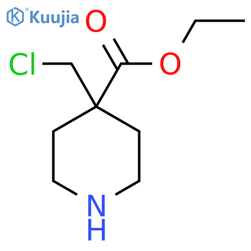 Ethyl 4-(chloromethyl)piperidine-4-carboxylate structure