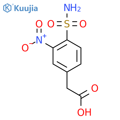 2-(3-Nitro-4-sulfamoylphenyl)acetic acid structure