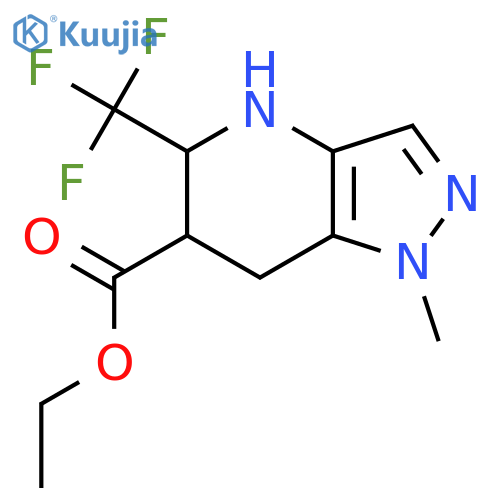 ethyl 1-methyl-5-(trifluoromethyl)-1H,4H,5H,6H,7H-pyrazolo4,3-bpyridine-6-carboxylate structure