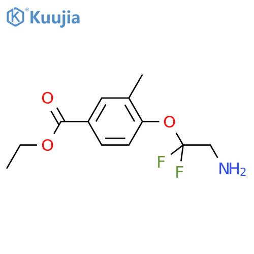 Ethyl 4-(2-amino-1,1-difluoroethoxy)-3-methylbenzoate structure