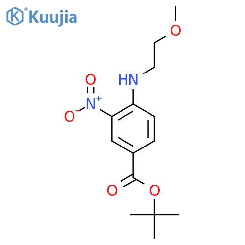 tert-butyl 4-(2-methoxyethyl)amino-3-nitrobenzoate structure