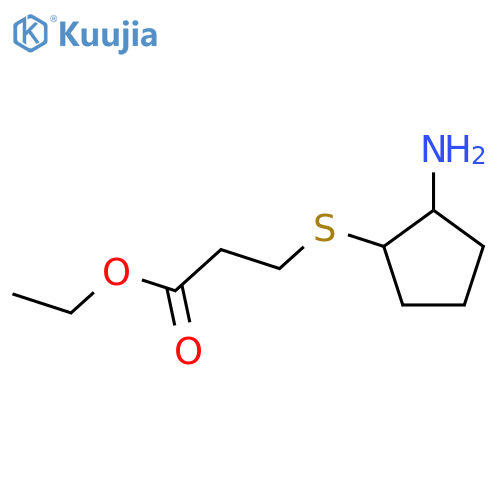 Ethyl 3-[(2-aminocyclopentyl)sulfanyl]propanoate structure