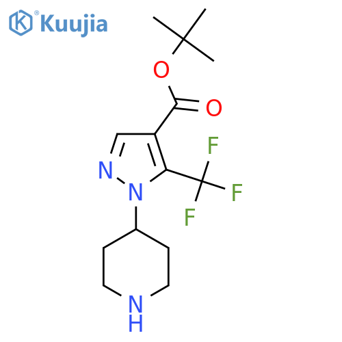 tert-butyl 1-(piperidin-4-yl)-5-(trifluoromethyl)-1H-pyrazole-4-carboxylate structure