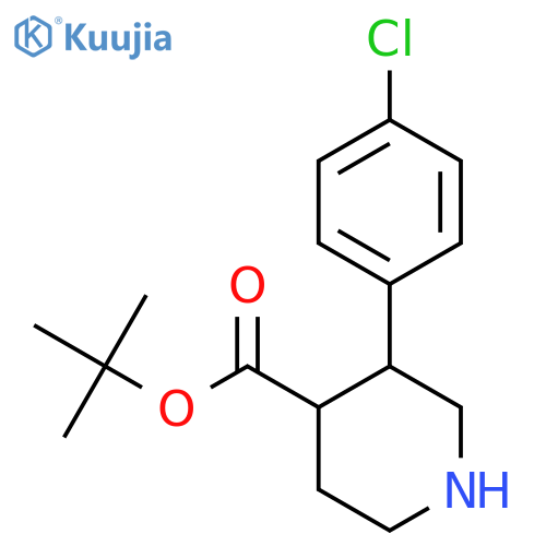 Tert-butyl 3-(4-chlorophenyl)piperidine-4-carboxylate structure