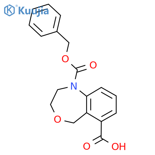 1-(benzyloxy)carbonyl-1,2,3,5-tetrahydro-4,1-benzoxazepine-6-carboxylic acid structure