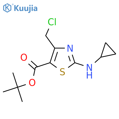 Tert-butyl 4-(chloromethyl)-2-(cyclopropylamino)-1,3-thiazole-5-carboxylate structure