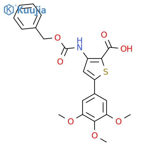 3-{[(Benzyloxy)carbonyl]amino}-5-(3,4,5-trimethoxyphenyl)thiophene-2-carboxylic acid structure