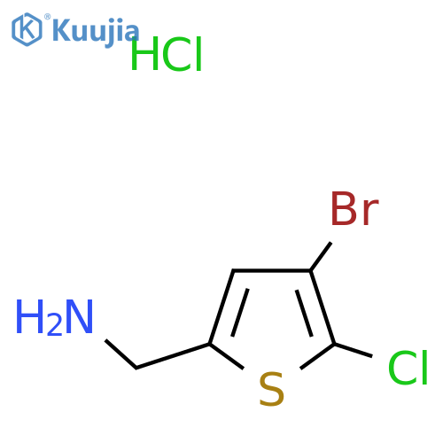 1-(4-Bromo-5-chlorothiophen-2-yl)methanamine hydrochloride structure