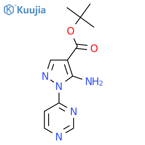 tert-butyl 5-amino-1-(pyrimidin-4-yl)-1H-pyrazole-4-carboxylate structure