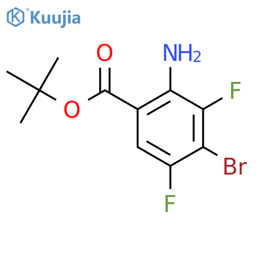 Tert-butyl 2-amino-4-bromo-3,5-difluorobenzoate structure