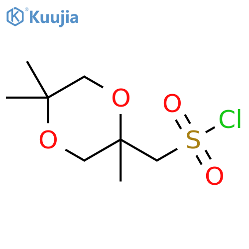 (2,5,5-trimethyl-1,4-dioxan-2-yl)methanesulfonyl chloride structure
