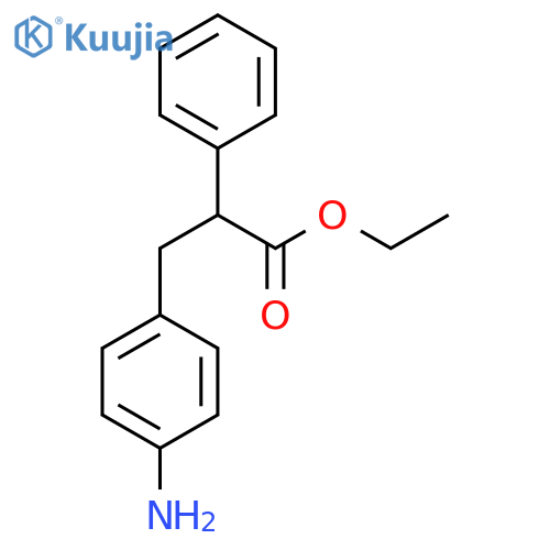 Ethyl 3-(4-aminophenyl)-2-phenylpropanoate structure