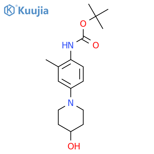 tert-butyl N-4-(4-hydroxypiperidin-1-yl)-2-methylphenylcarbamate structure
