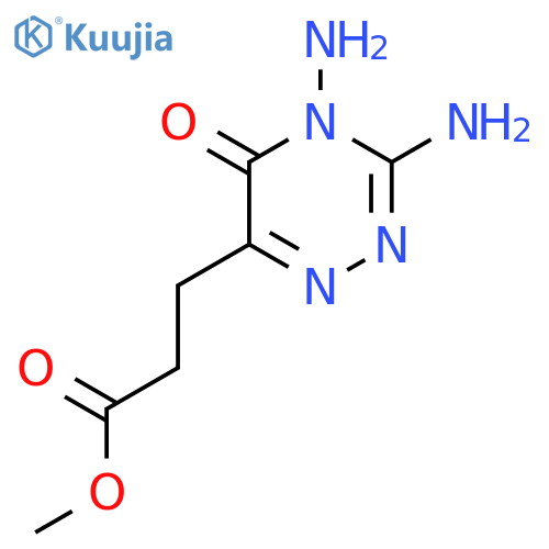 Methyl 3-(3,4-diamino-5-oxo-4,5-dihydro-1,2,4-triazin-6-yl)propanoate structure