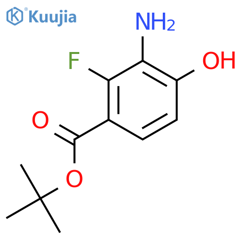Tert-butyl 3-amino-2-fluoro-4-hydroxybenzoate structure