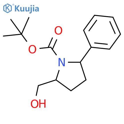 Tert-butyl 2-(hydroxymethyl)-5-phenylpyrrolidine-1-carboxylate structure