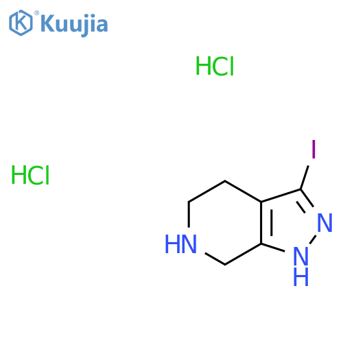 3-iodo-1H,4H,5H,6H,7H-pyrazolo[3,4-c]pyridine dihydrochloride structure
