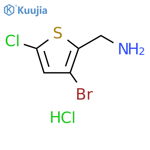 1-(3-bromo-5-chlorothiophen-2-yl)methanamine hydrochloride structure