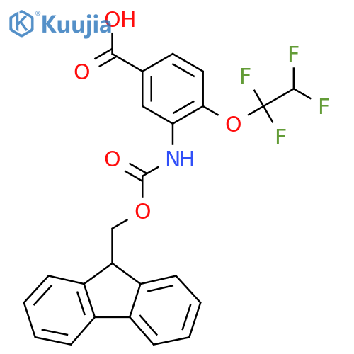 3-({(9H-fluoren-9-yl)methoxycarbonyl}amino)-4-(1,1,2,2-tetrafluoroethoxy)benzoic acid structure