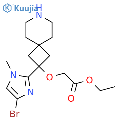 ethyl 2-{[2-(4-bromo-1-methyl-1H-imidazol-2-yl)-7-azaspiro[3.5]nonan-2-yl]oxy}acetate structure