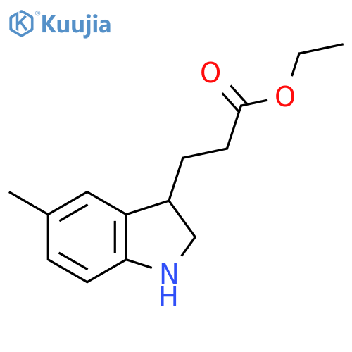 ethyl 3-(5-methyl-2,3-dihydro-1H-indol-3-yl)propanoate structure