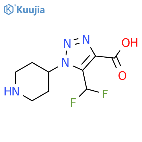 5-(difluoromethyl)-1-(piperidin-4-yl)-1H-1,2,3-triazole-4-carboxylic acid structure